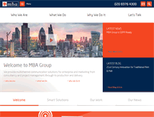 Tablet Screenshot of mba-group.com